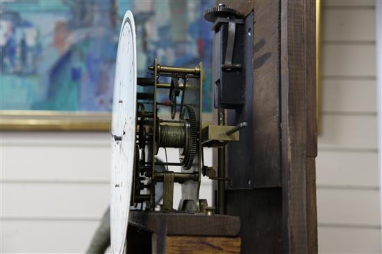 An early 20th century French mahogany longcase regulator, 6ft 10in.